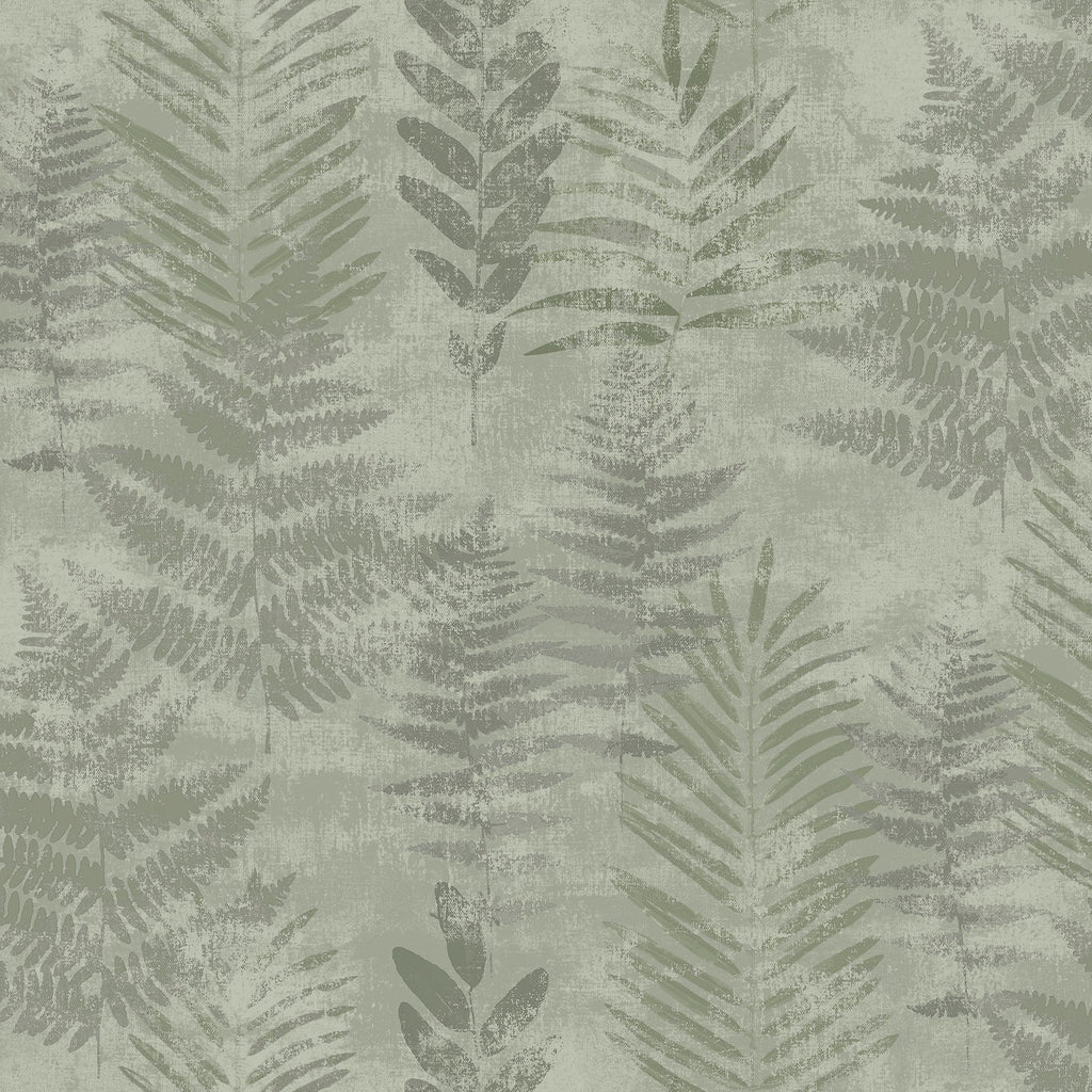 Fern Horizon Wallpaper - Green pattern