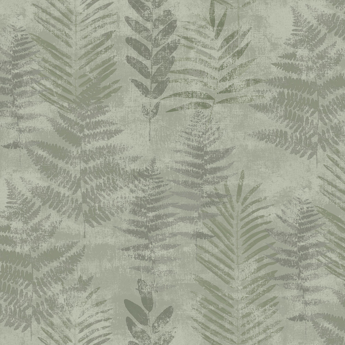 Fern Horizon Wallpaper - Green pattern