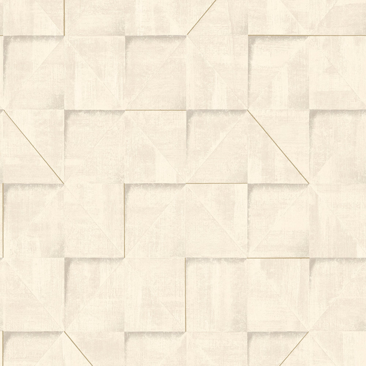 Prism Grid Wallpaper - Beige pattern