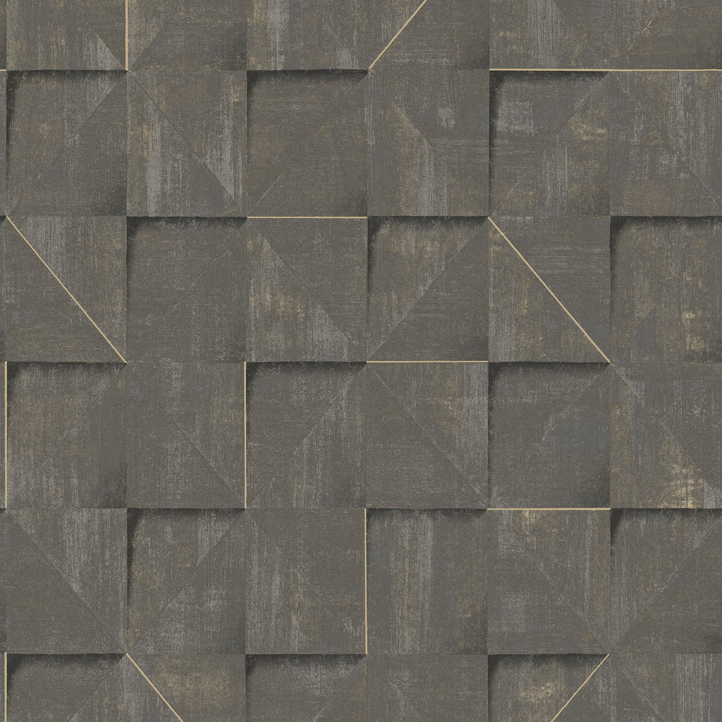 Prism Grid Wallpaper - Brown pattern