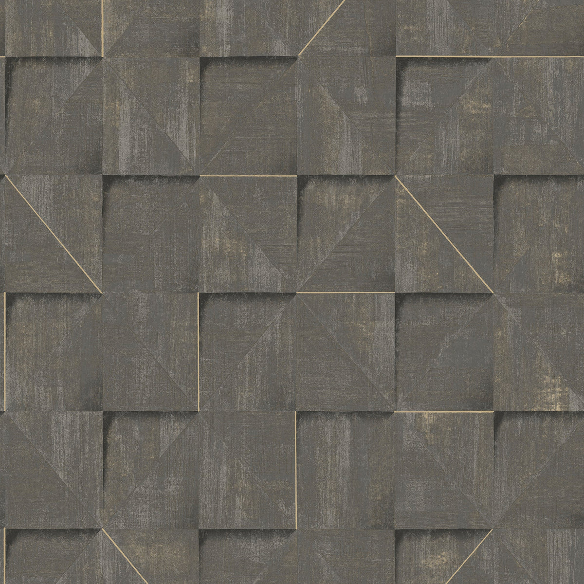 Prism Grid Wallpaper - Brown pattern