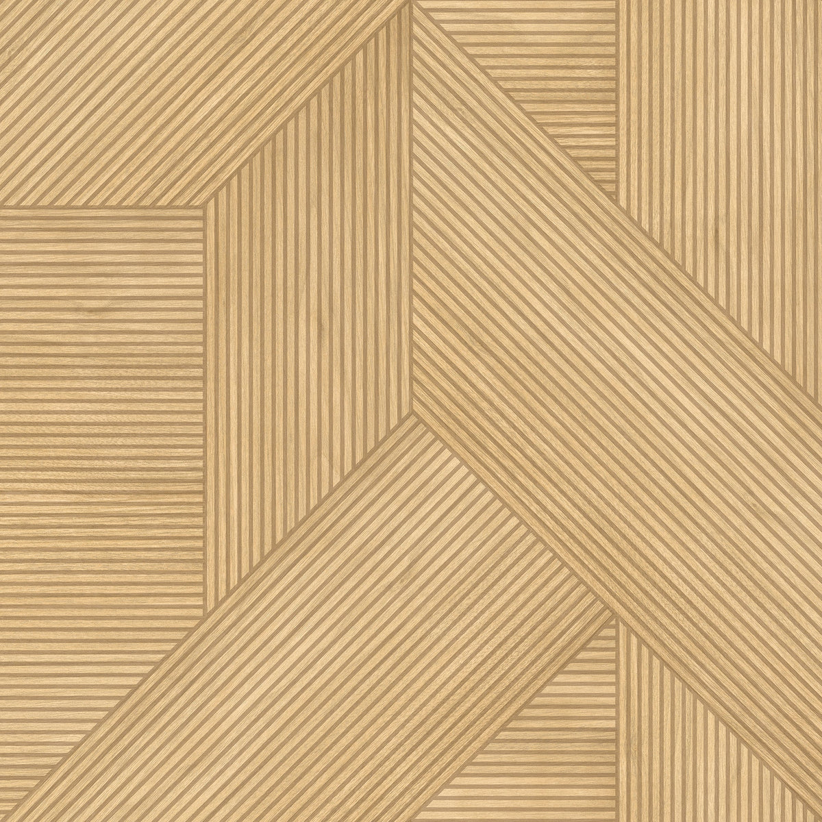 Sculpted Chevron Wood Panels Wallpaper - Tan pattern
