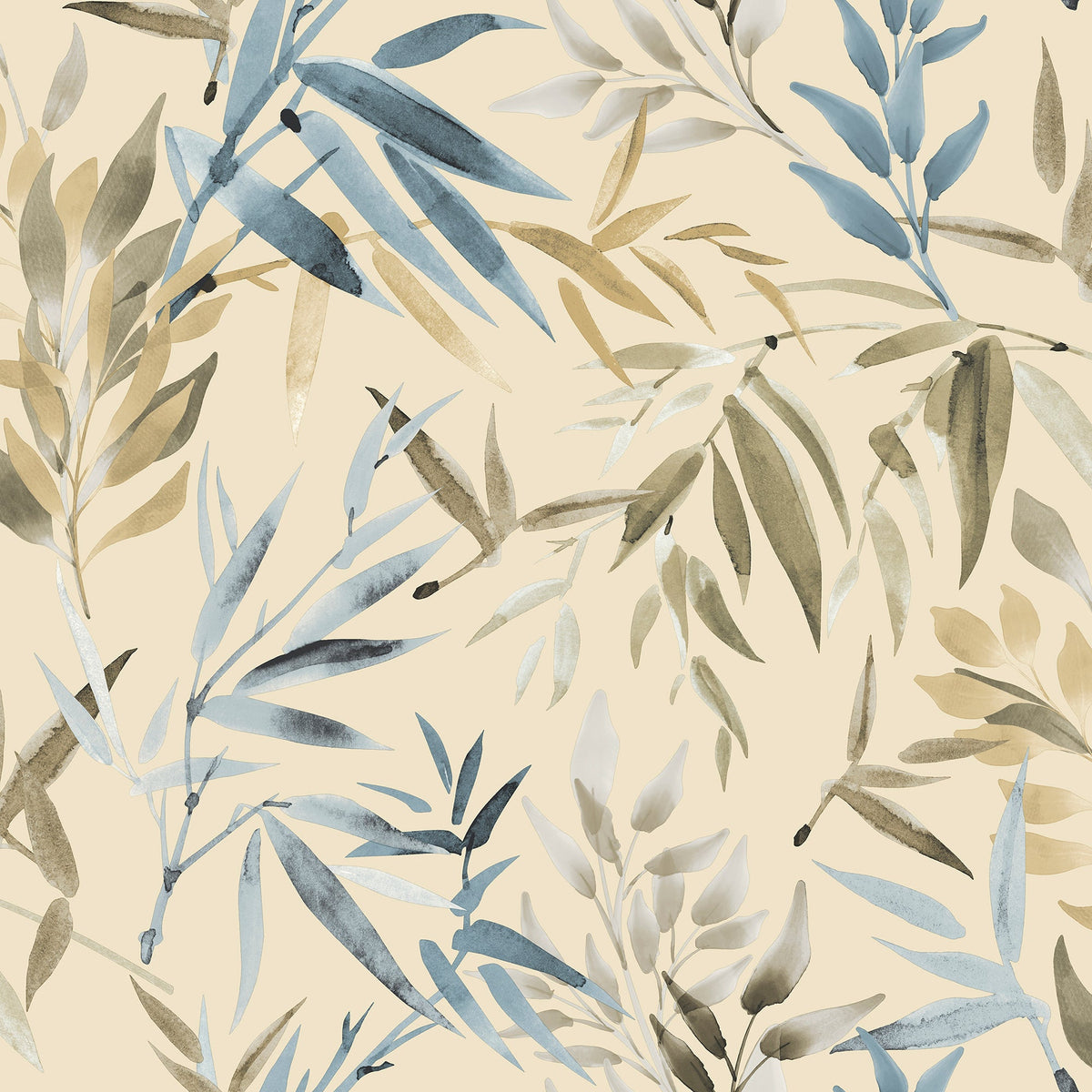 Painted Canopy Wallpaper - Blue pattern