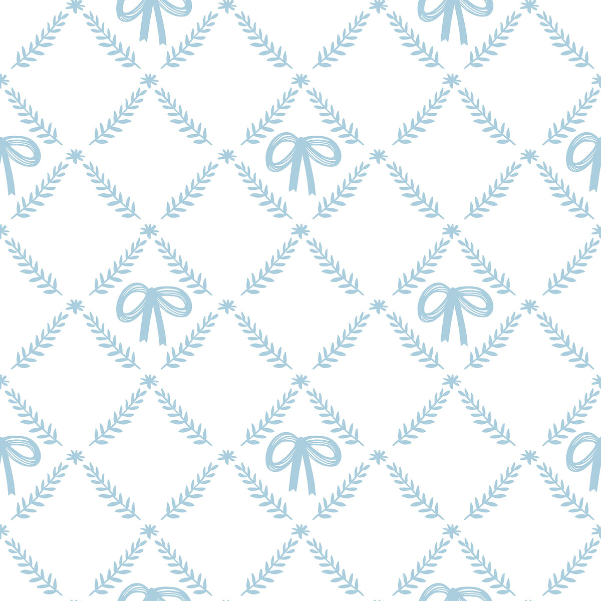 Heirloom Bow Trellis Peel and Stick Wallpaper - Blue pattern