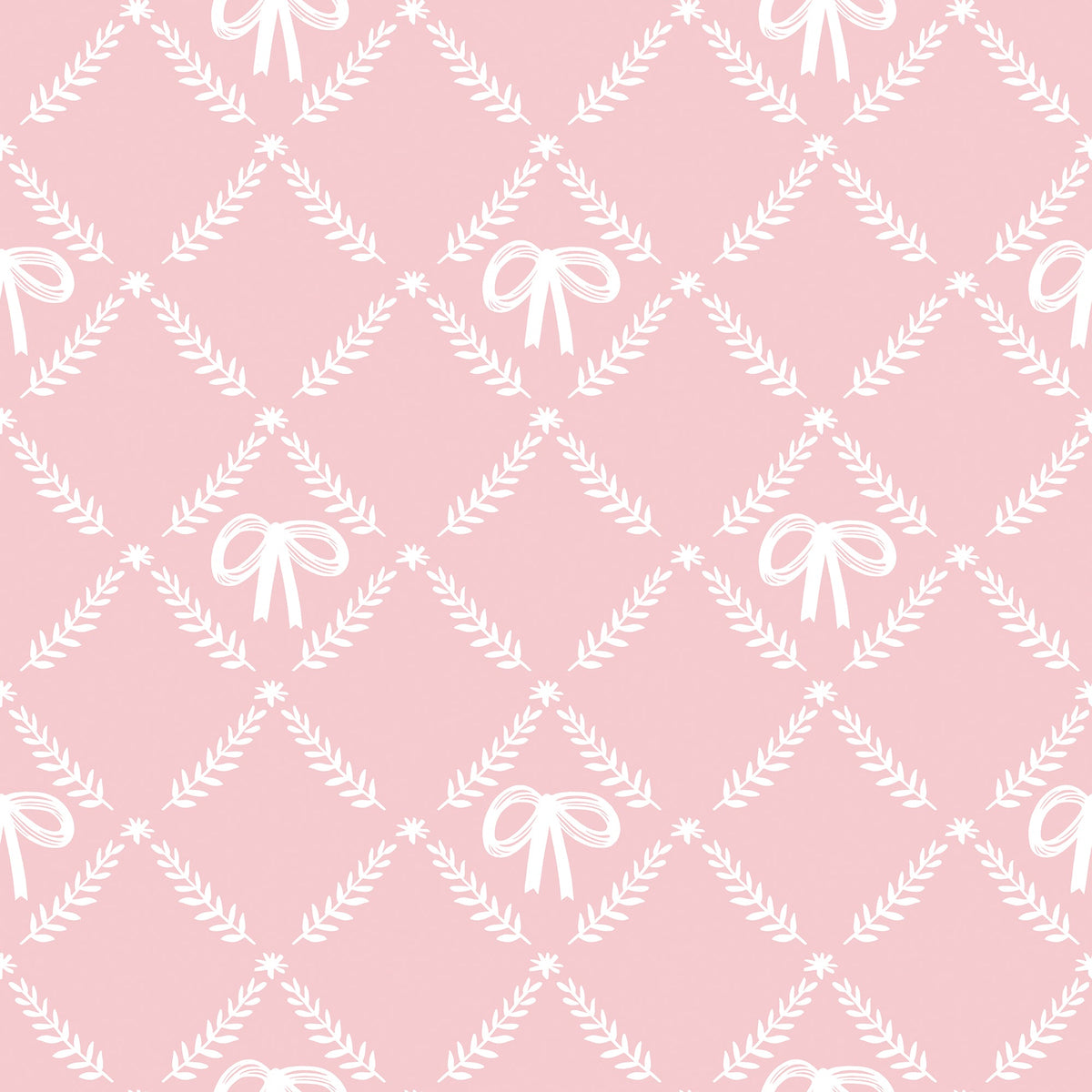 Heirloom Bow Trellis Peel and Stick Wallpaper - Pink pattern