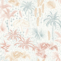 Etched Tropic Peel and Stick Wallpaper - Orange pattern
