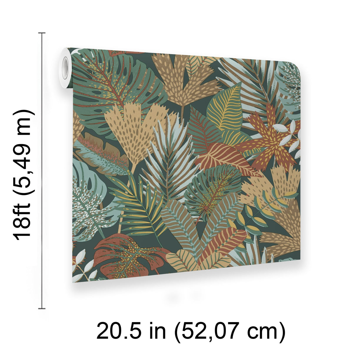Jungle Canopy Peel and Stick Wallpaper - Green room view