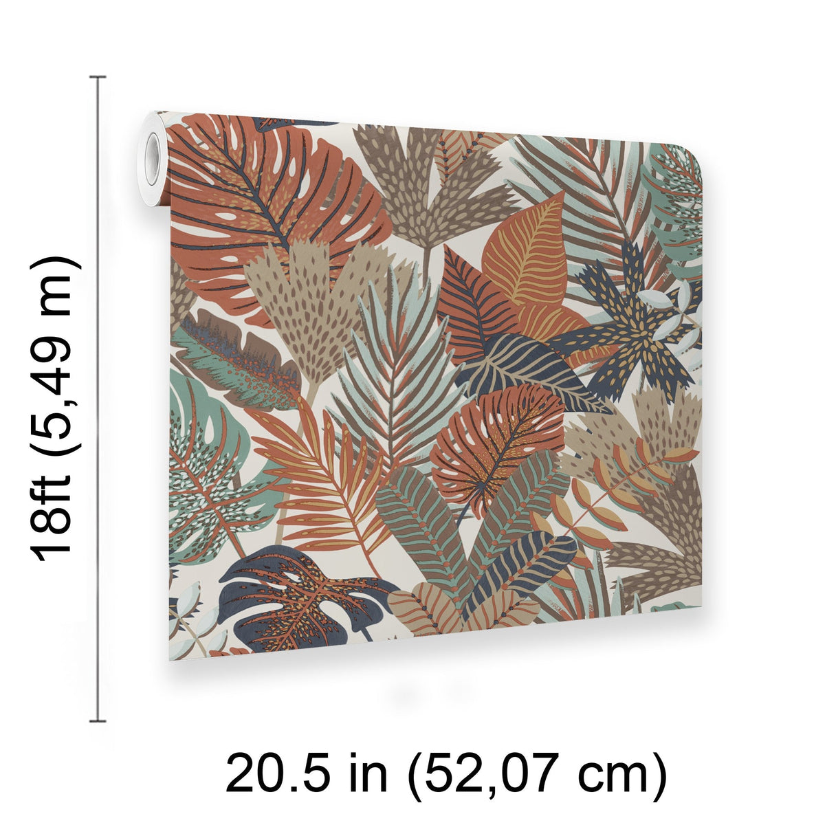 Jungle Canopy Peel and Stick Wallpaper - White room view