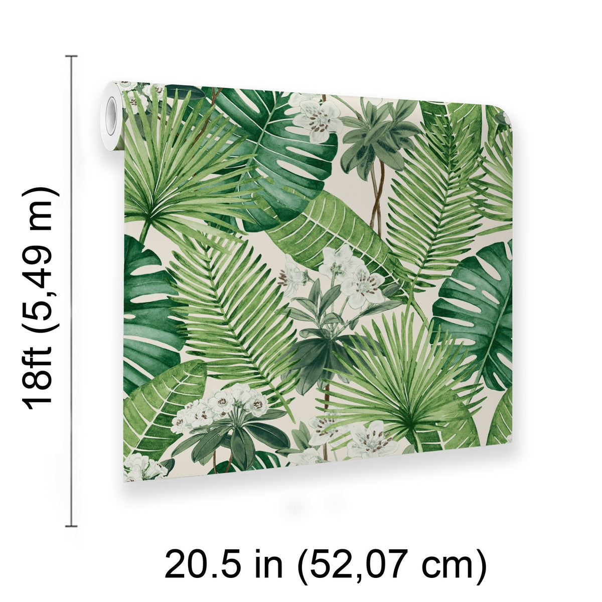 Island Eden Peel and Stick Wallpaper - Cream room view