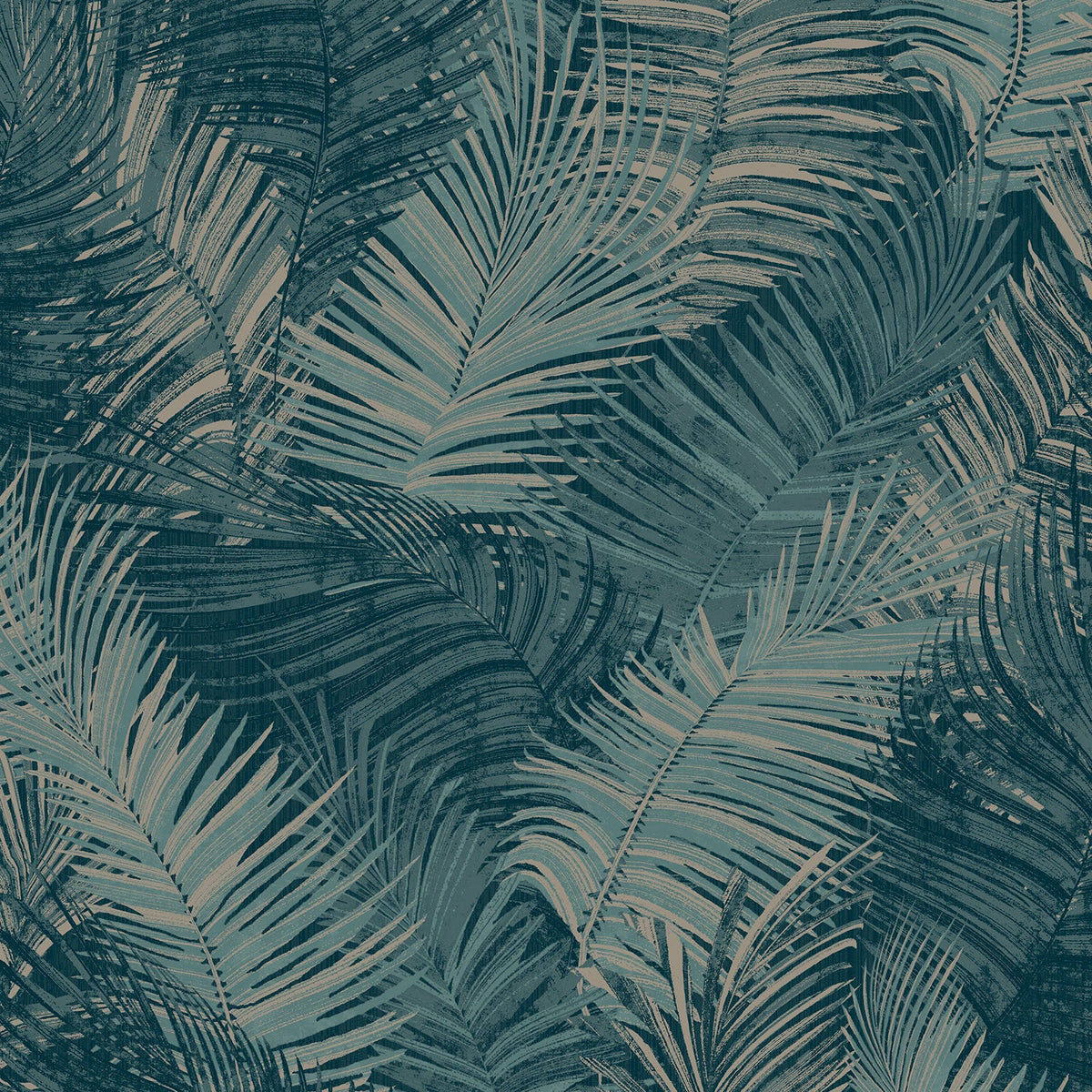 Palm Haven Peel and Stick Wallpaper - Blue pattern