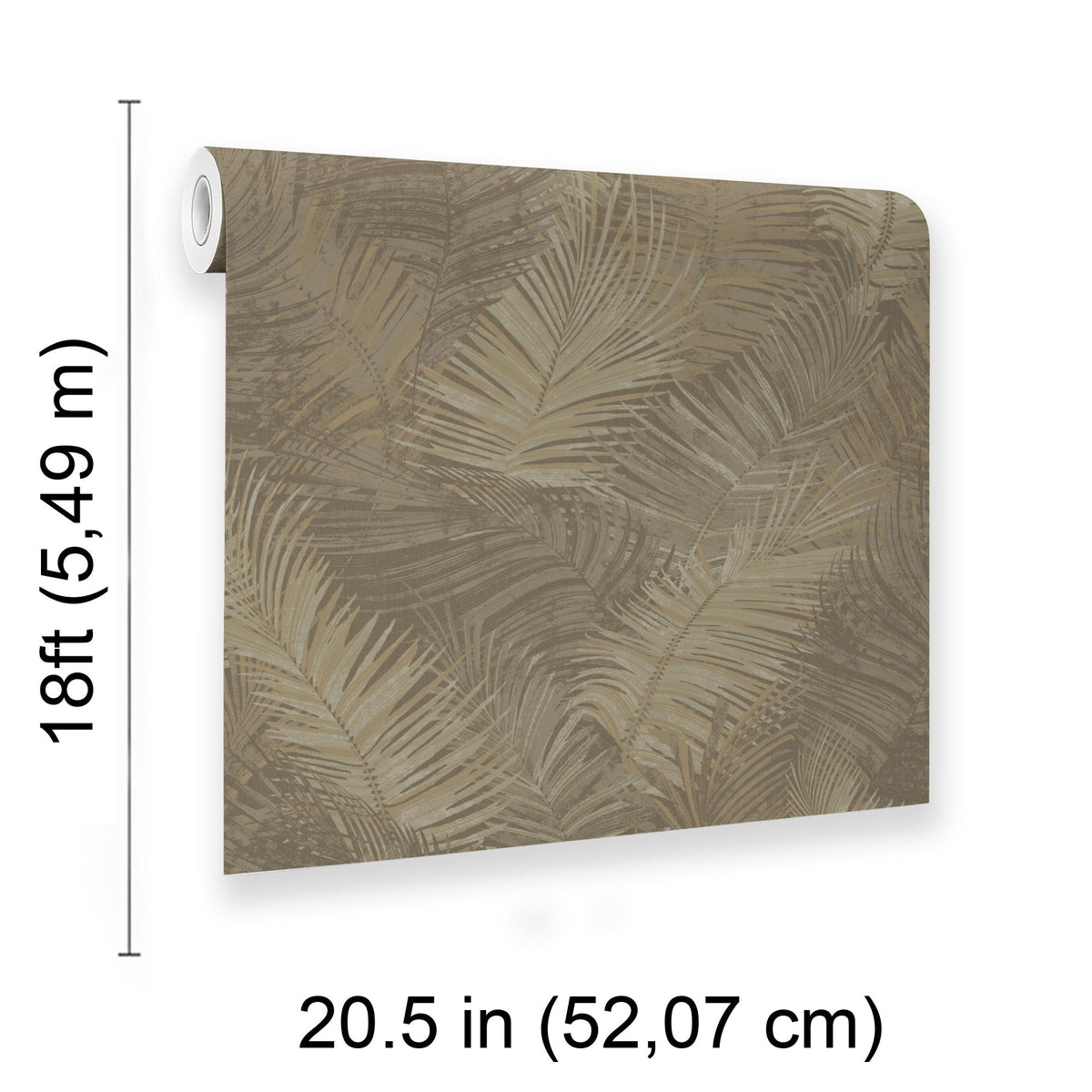 Palm Haven Peel and Stick Wallpaper - Brown room view