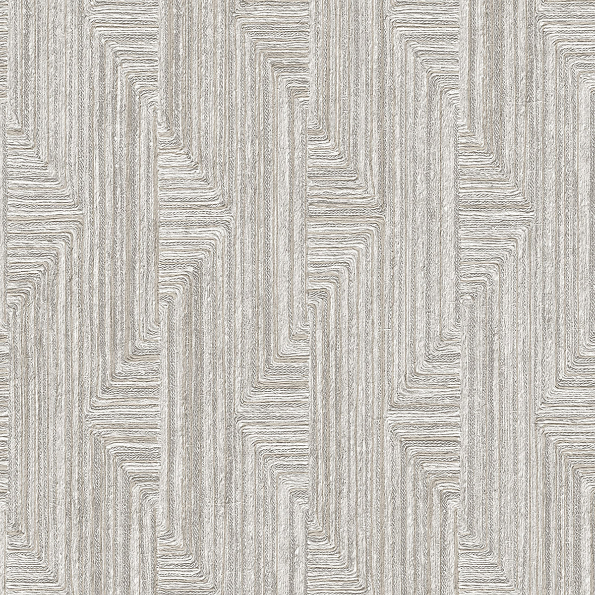 Threadline Geo Stitch Wallpaper - Gray pattern