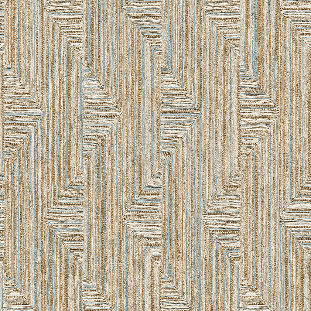 Threadline Geo Stitch Wallpaper - Gold pattern