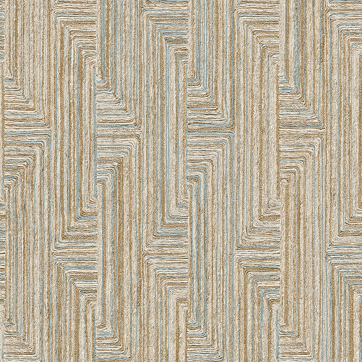 Threadline Geo Stitch Wallpaper - Gold pattern
