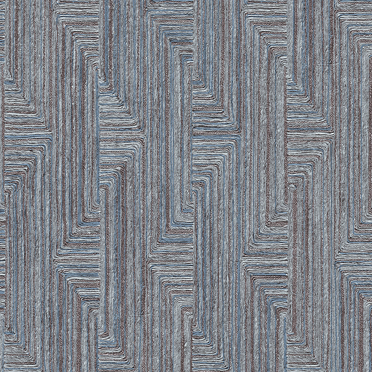 Threadline Geo Stitch Wallpaper - Blue pattern