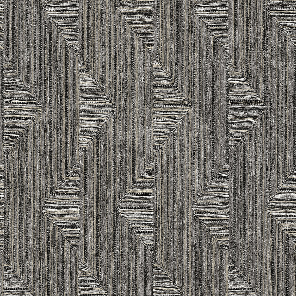 Threadline Geo Stitch Wallpaper - Black pattern
