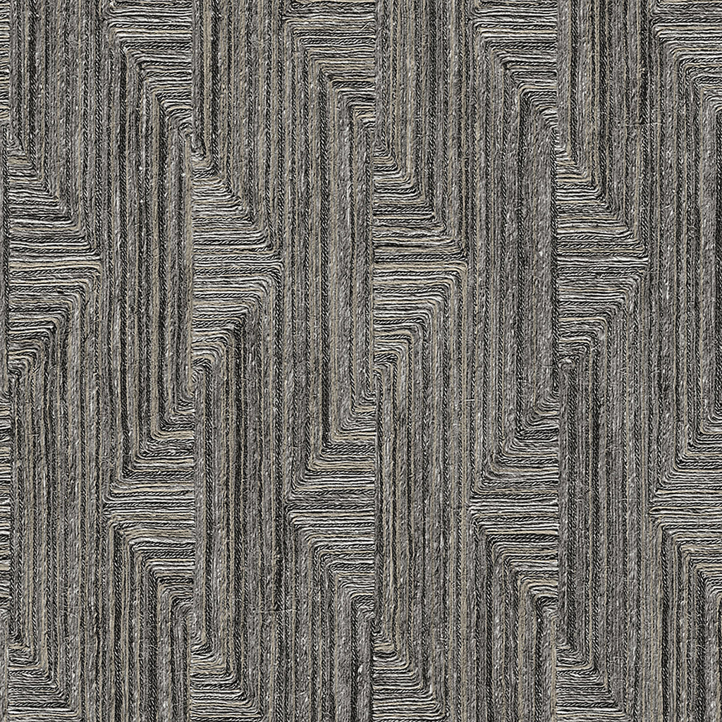 Threadline Geo Stitch Wallpaper - Black pattern