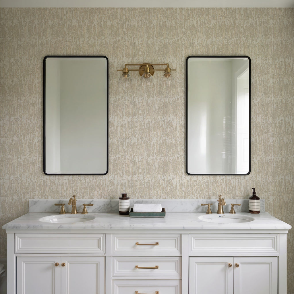 Weathered Slate Wallpaper - Beige room view