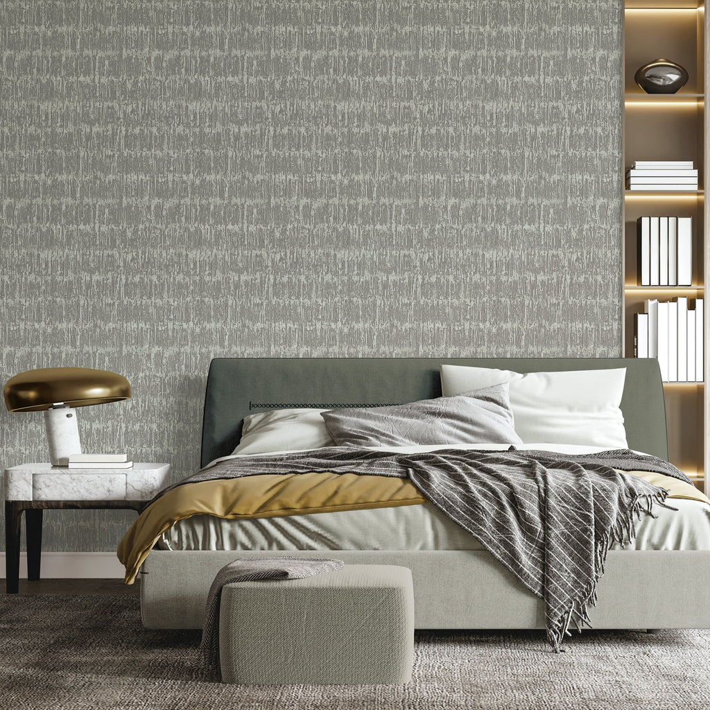 Weathered Slate Wallpaper - Silver room view