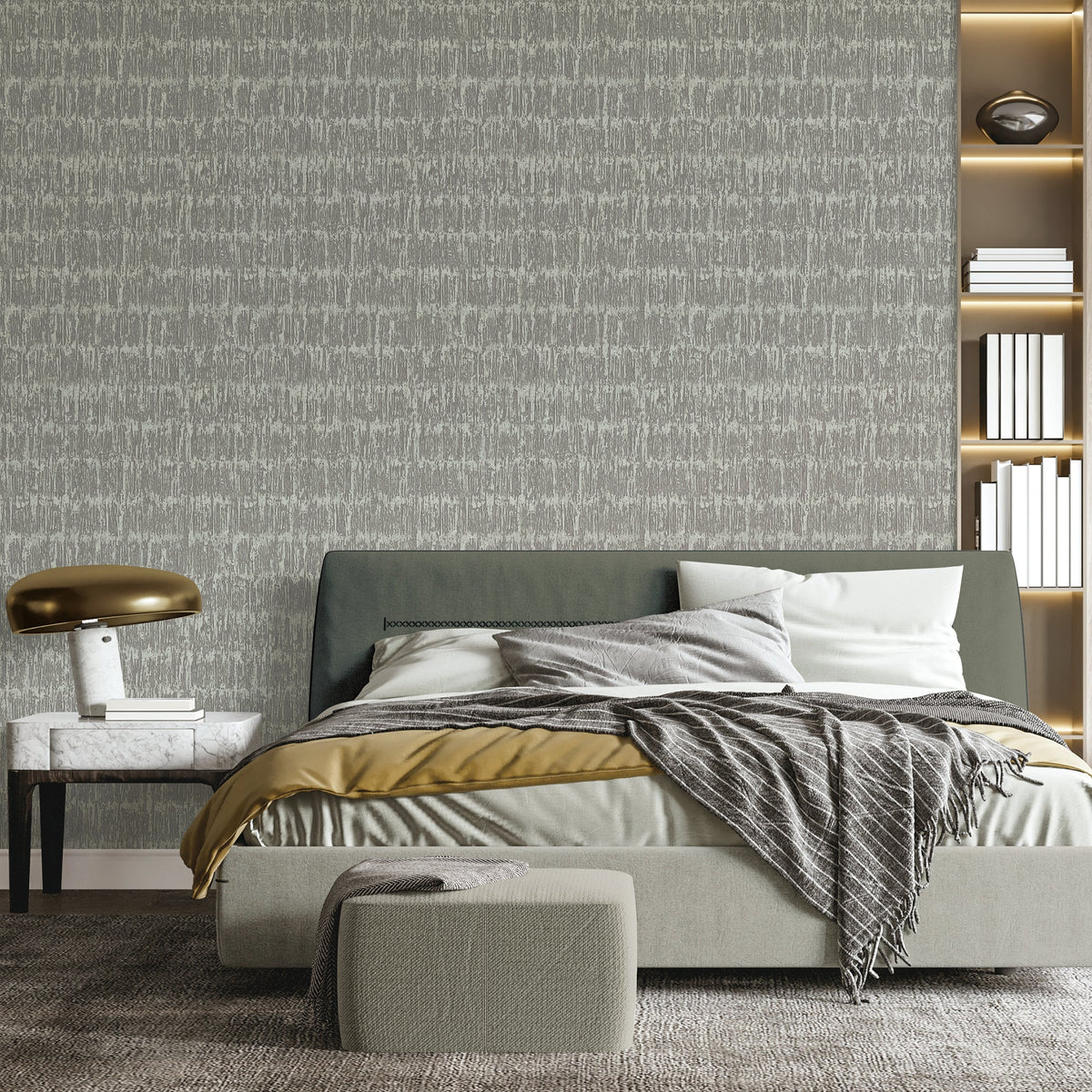 Weathered Slate Wallpaper - Silver room view