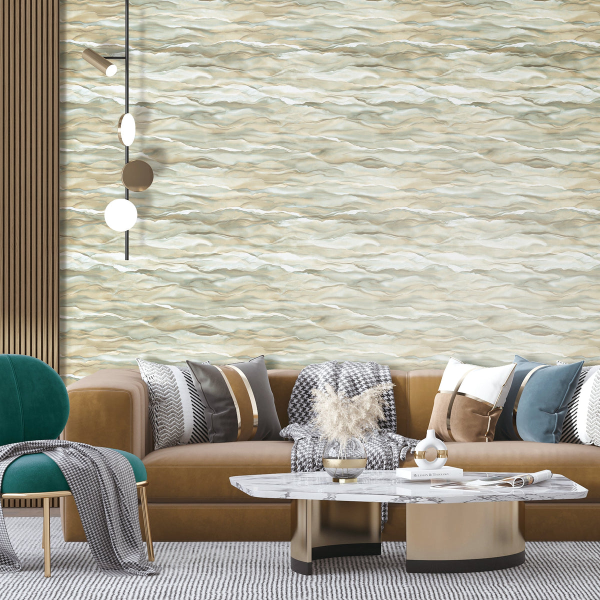 Desert Sands Wallpaper - Tan room view