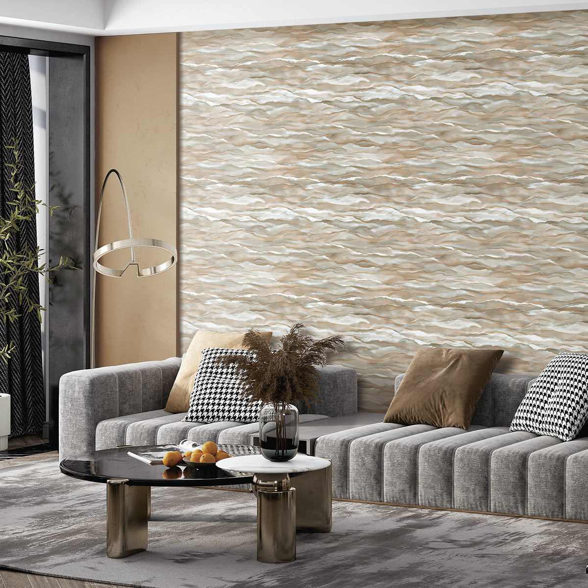 Desert Sands Wallpaper - Sepia room view