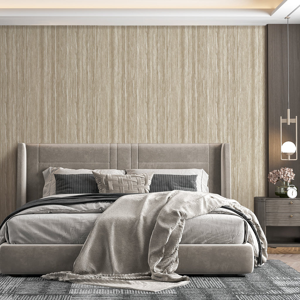 Glimmer Wood Wallpaper - Gold room view