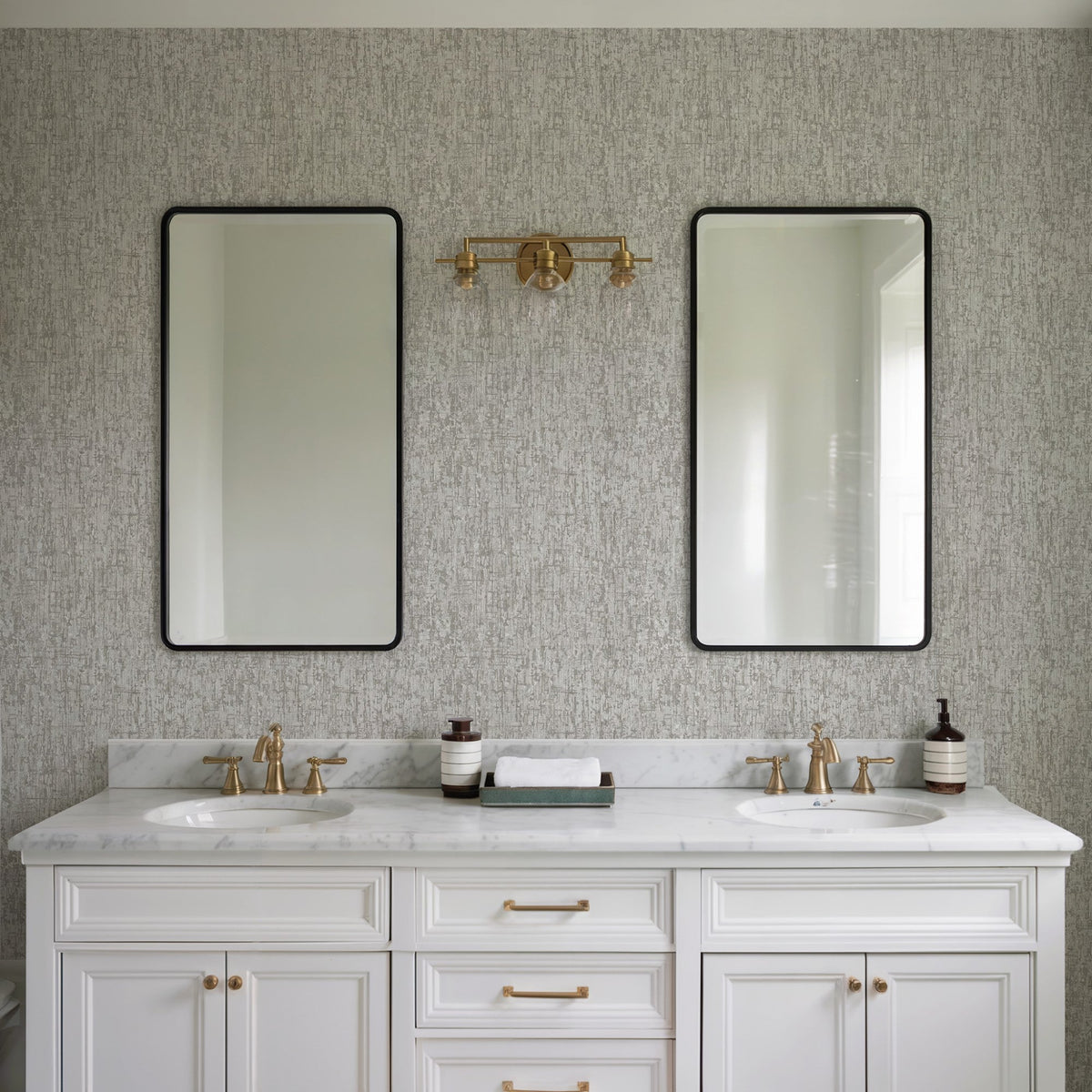Santa Fe Concrete Lux Wallpaper - Gray room view