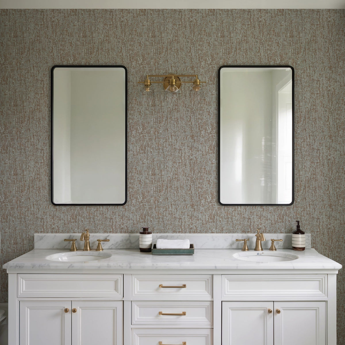 Santa Fe Concrete Lux Wallpaper - Taupe room view