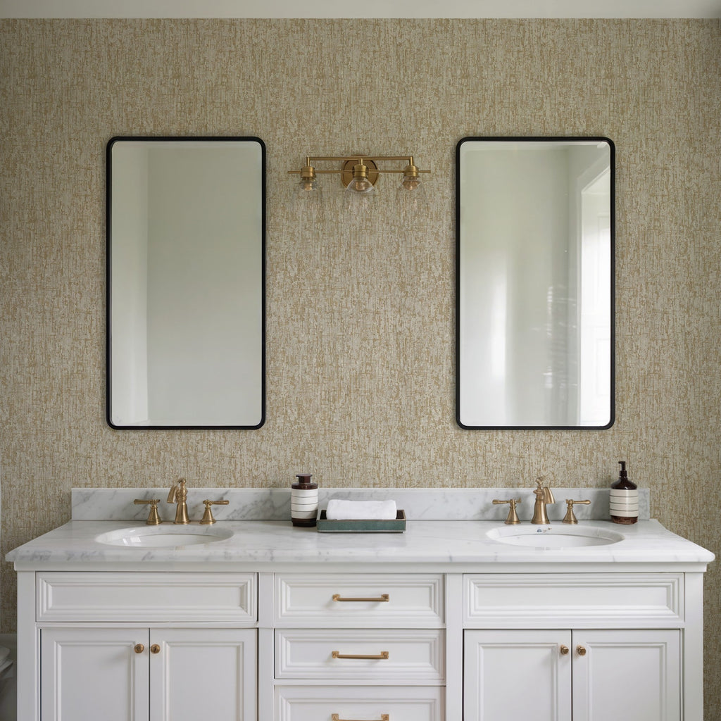 Santa Fe Concrete Lux Wallpaper - Gold room view