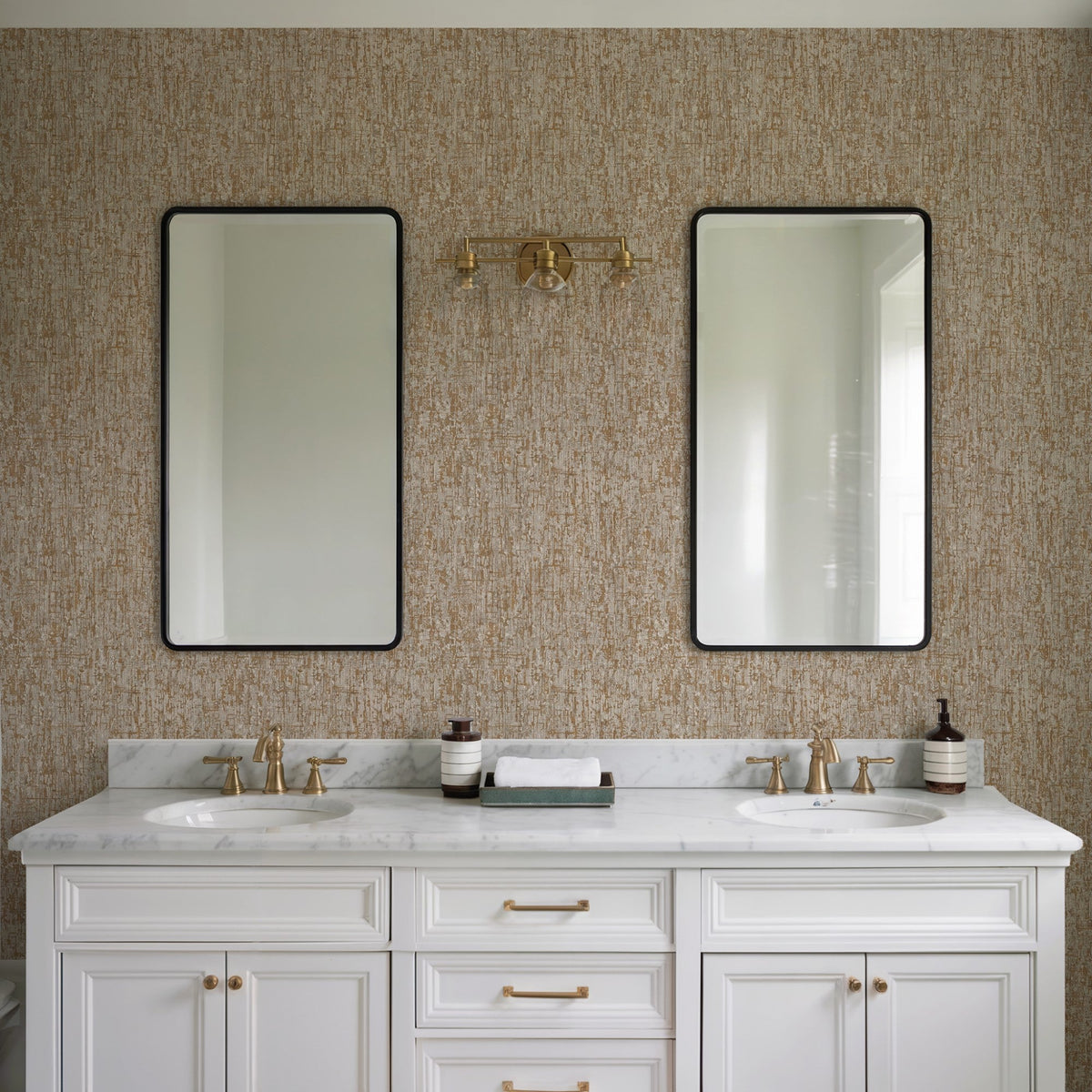 Santa Fe Concrete Lux Wallpaper - Brown room view