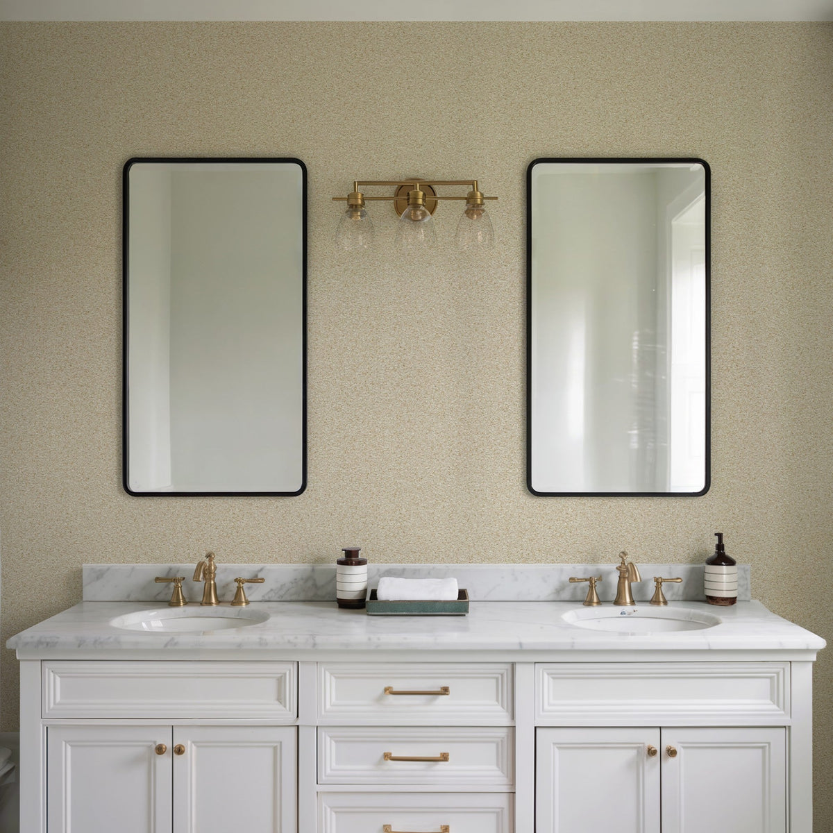 Granite Wallpaper - Beige room view