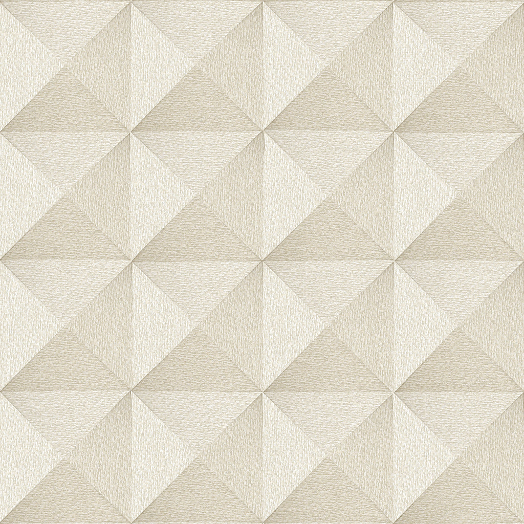Woven Prism Wallpaper - Cream pattern