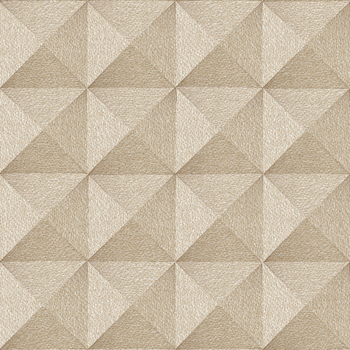 Woven Prism Wallpaper - Beige pattern
