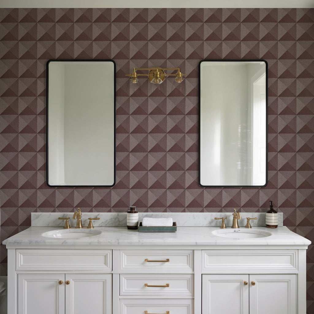 Woven Prism Wallpaper - Purple room view