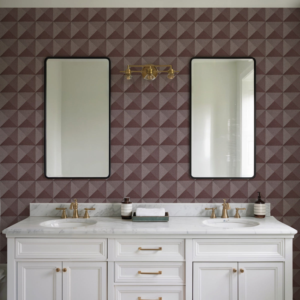 Woven Prism Wallpaper - Purple room view