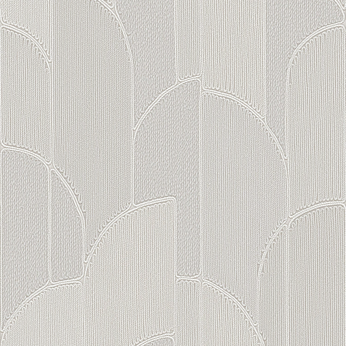 Stitched Arches Wallpaper - Silver pattern