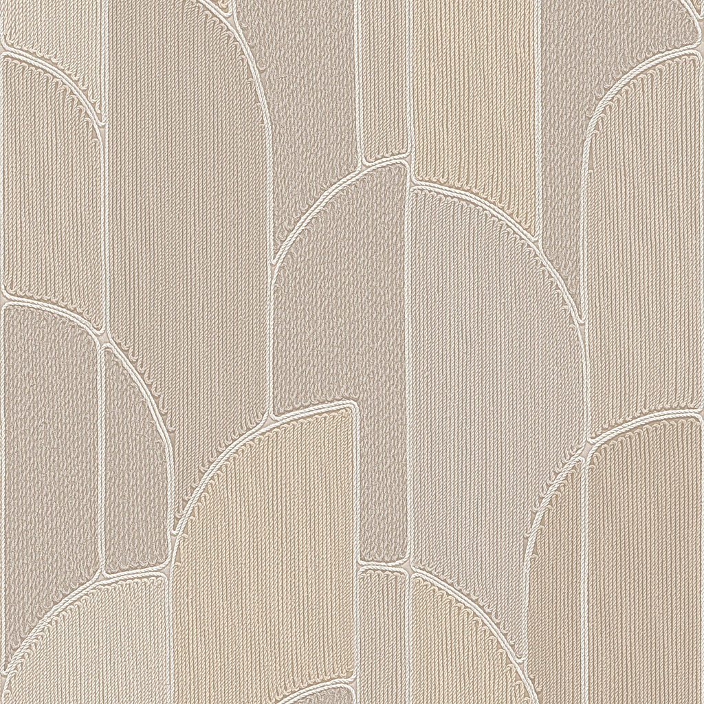 Stitched Arches Wallpaper - Beige pattern