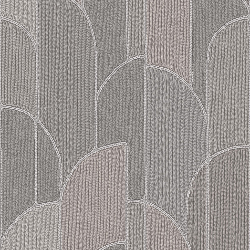 Stitched Arches Wallpaper - Taupe pattern