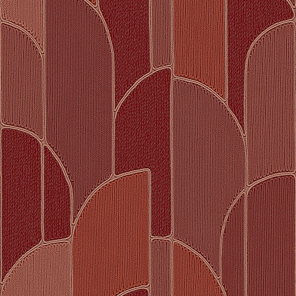 Stitched Arches Wallpaper - Orange pattern