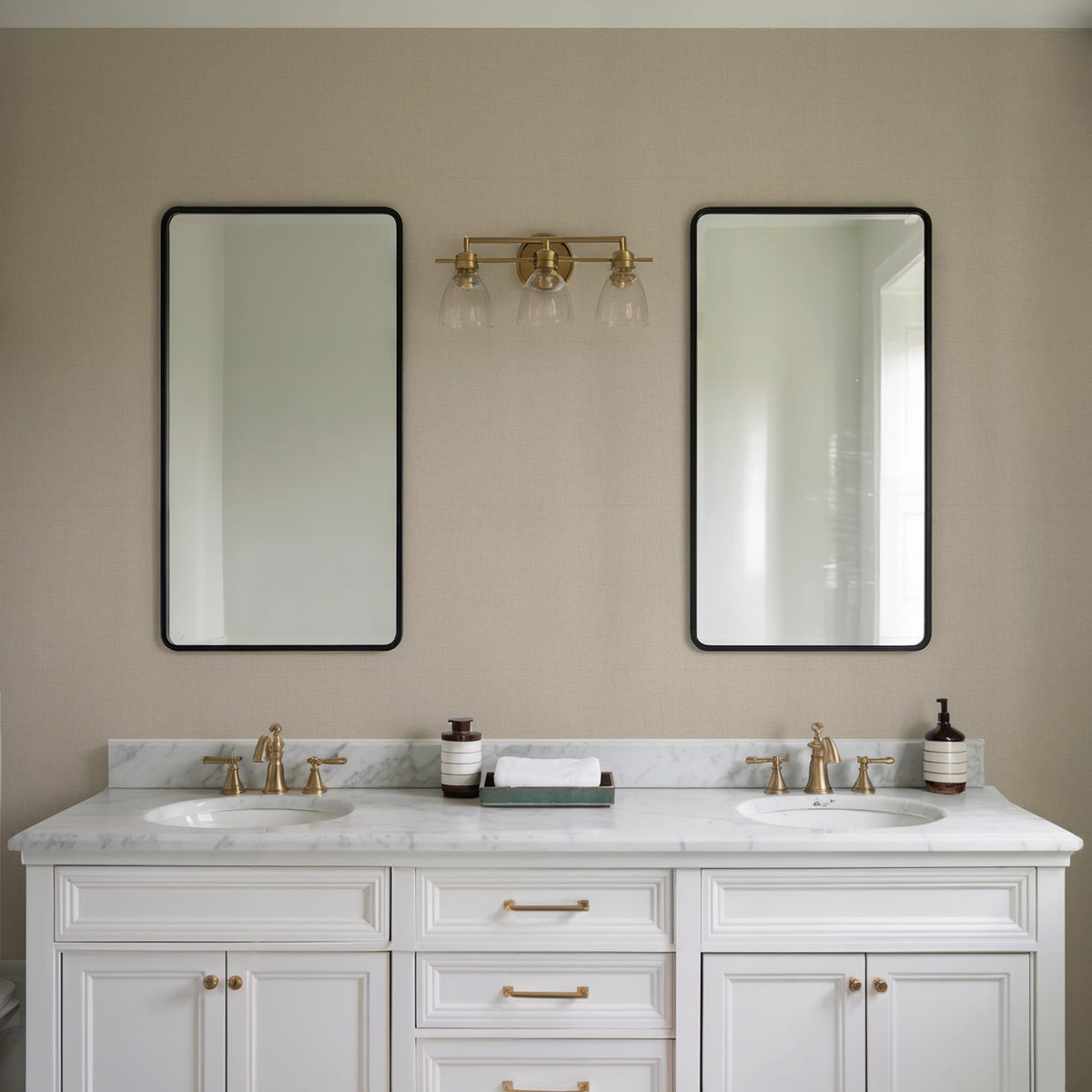 Exclusive Thread Wallpaper - Beige room view