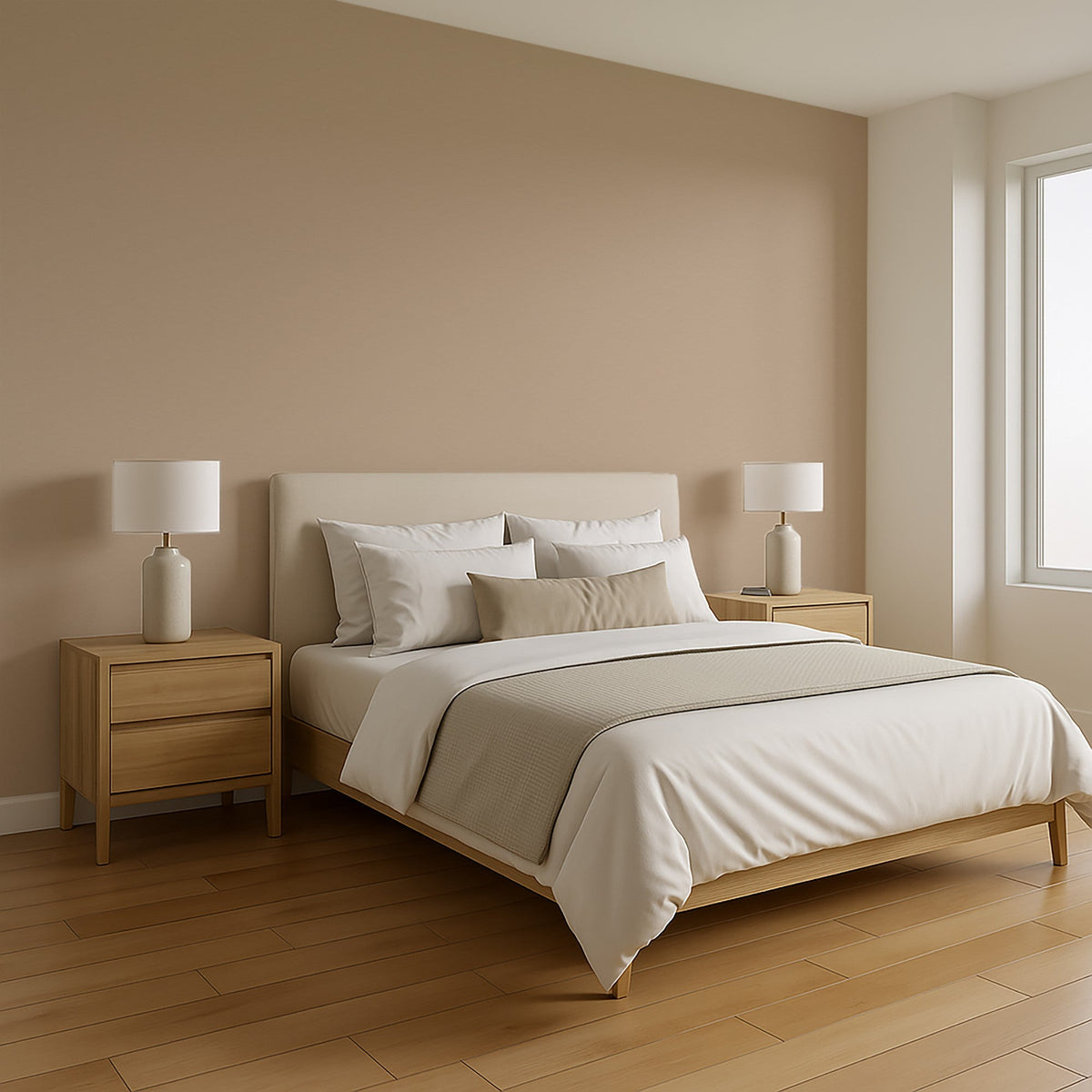Wicker Cube Wallpaper - Gold room view
