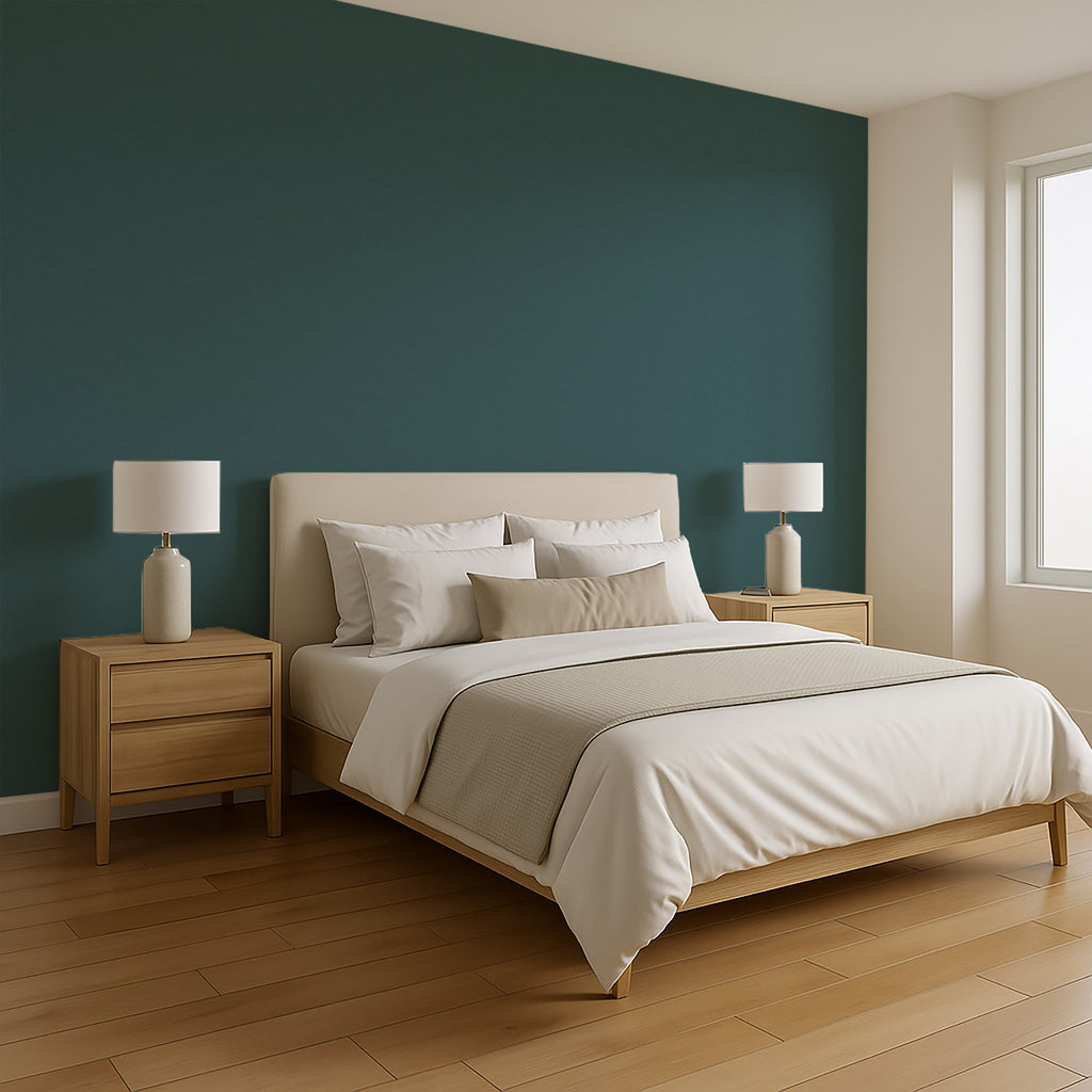 Wicker Cube Wallpaper - Blue room view