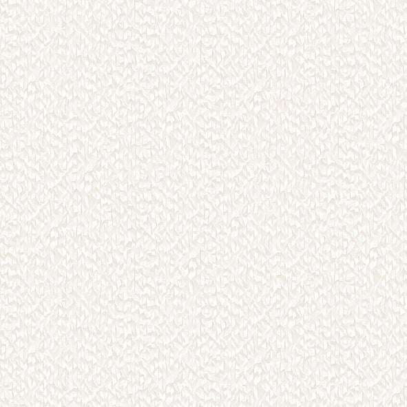Textured Weave Plain Wallpaper - White pattern