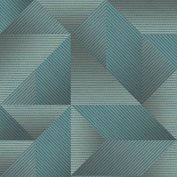 Prism Threads Wallpaper - Teal pattern