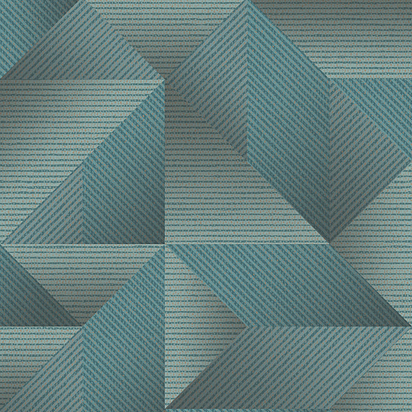 Prism Threads Wallpaper - Teal pattern