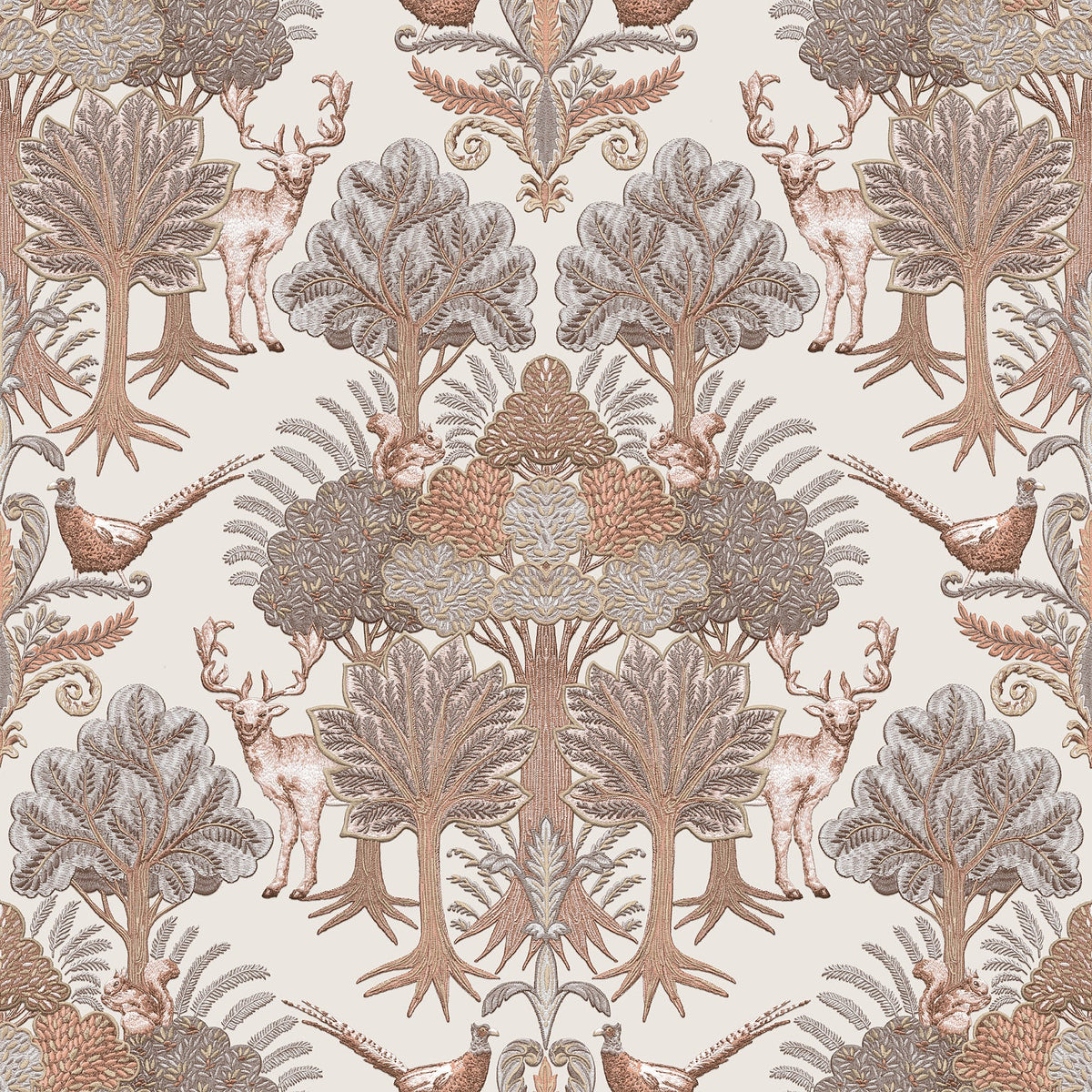 Woodland Tapestry Wallpaper - Beige pattern
