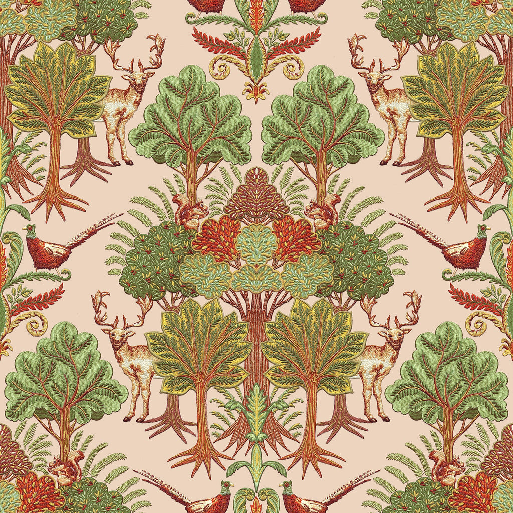 Woodland Tapestry Wallpaper - Green pattern