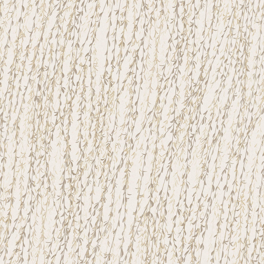 Willow Streamside Wallpaper - Beige pattern