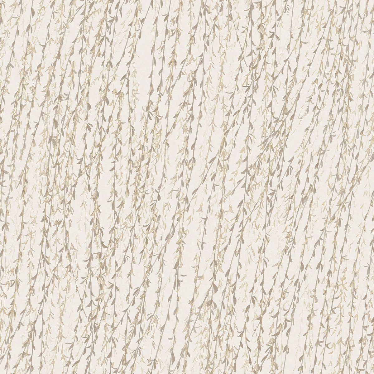 Willow Streamside Wallpaper - Beige pattern